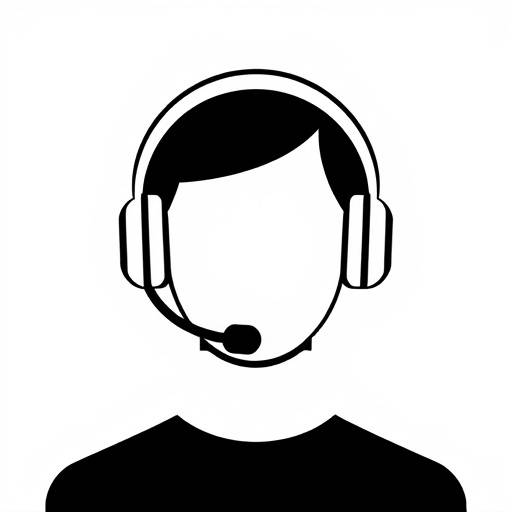 Icon of a person with a headset representing dedicated support